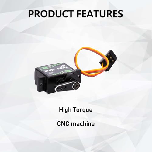 SCX24 Servo Upgrade for Axial SCX24 Bronco C10 Deadbolt Upgrades | 12g Metal Gear Servo with 15T Servo Mount and Steering Link for 1/24 RC Crawler