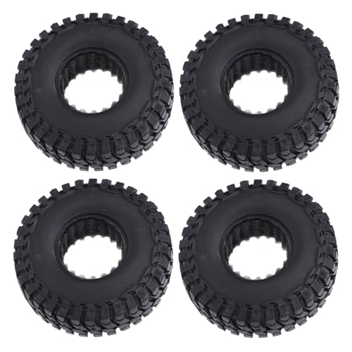 RC Crawler Car Rubber Tires Premium Quality Soft Tadpole Pattern 1.0in 55x19mm with Sponge Inner for Axial SCX24 FMS FCX24 AX24 1/24 1/18 Scale Off Road Climbing Replacement Parts