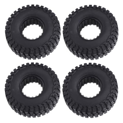 RC Crawler Car Rubber Tires Premium Quality Soft Tadpole Pattern 1.0in 55x19mm with Sponge Inner for Axial SCX24 FMS FCX24 AX24 1/24 1/18 Scale Off Road Climbing Replacement Parts