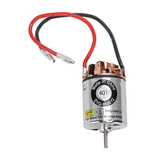 Generic 540 Brushed Motor, Iron with External Replaceable Carbon Brush, High Torsion Strong Magnetic Force for RC Climbing Car Axial Scx10 1/10 Refitting (40T) - size: 40T