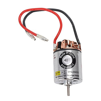 Generic 540 Brushed Motor, Iron with External Replaceable Carbon Brush, High Torsion Strong Magnetic Force for RC Climbing Car Axial Scx10 1/10 Refitting (40T) - size: 40T