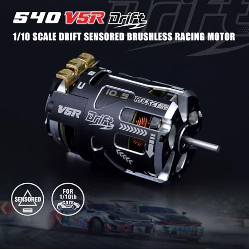 Surpass Hobby 540 V5R Drift Sensored Brushlesh Motor, 13.5T Brushless Motor for 1/10 RC Drift Car(13.5T) - style: Drift 13.5T