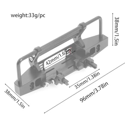 Metal Front Rear Bumper RC Upgraded Parts for TRAXXAS 1/18 TRX4M Crawler RC Climbing Car (Front + Rear Bumper)