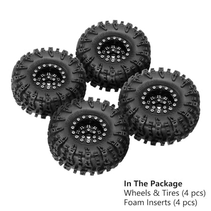 INJORA 1.3" Aluminum Wheels and Swamp Claw Tires for 1/18 1/24 RC Upgrade