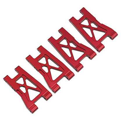 Aluminum Alloy Front & Rear Suspension Arms Set Replacement of 7630 Compatible with Traxxas LaTrax Teton Desert Prerunner 1/18 4WD RC Car (Red) - color: Red