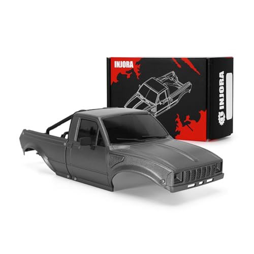 INJORA IR60-24 Body for SCX24 C10 Bronco Wrangler Base Camp 4Runner (Grey) - color: Grey