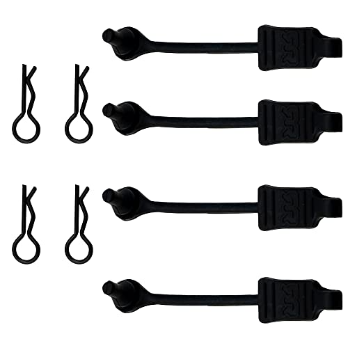 4Pack Rubber Body Clip Retainer Pull Tabs#AR390165 Compatible with Arrma 3S 4S Mega550 Vorteks Senton Granite Big Rock Typhon Outcast 1/10 RC Car