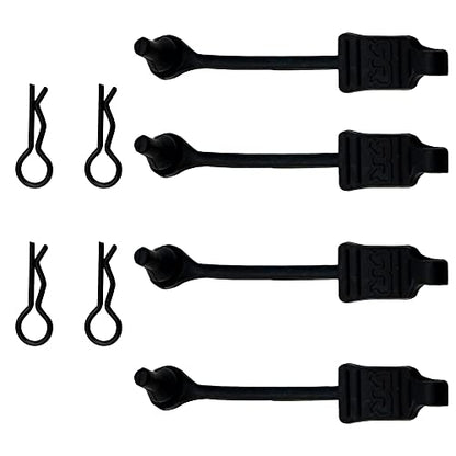 4Pack Rubber Body Clip Retainer Pull Tabs#AR390165 Compatible with Arrma 3S 4S Mega550 Vorteks Senton Granite Big Rock Typhon Outcast 1/10 RC Car