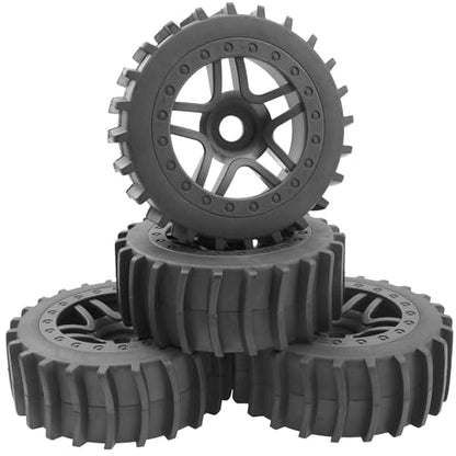 4Pcs ShareGoo 1/8 Scale RC Car Paddles Buggy Tires RC Snow Sand Tyre 17mm Hex Hub Wheels Compatible with Redcat HSP HPI Traxxas 1/8 RC Off Road Buggy Baja Car