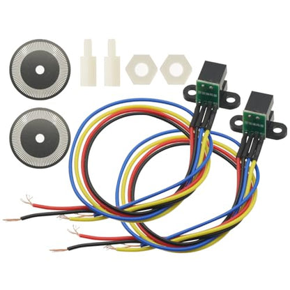 2PCS Photoelectric Speed Sensor Encoder Coded Disc Code Wheel,Optical Encoder for Smart Car 5V Encoder Wheel