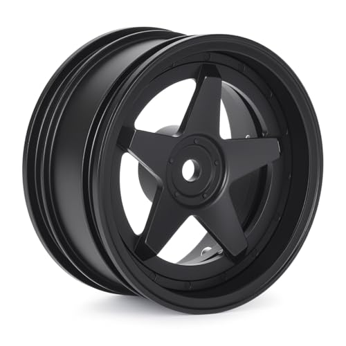 4pcs RC 1/10 Aluminum On Road Wheel Rims Hex 12mm Adjustable Offset for 1:10 RC On Road Drift Touring Street Car (Black) - color: Black