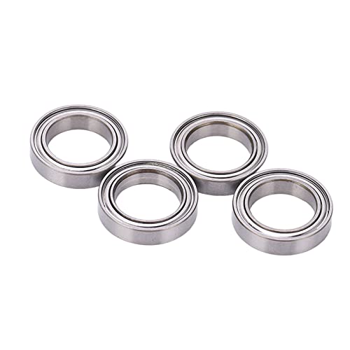 RC Ball Bearings Kit, 12mm Inner Diameter, Stainless Steel, Set of 4, for 1/10 RC Crawler Vehicles