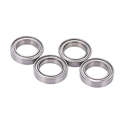 RC Ball Bearings Kit, 12mm Inner Diameter, Stainless Steel, Set of 4, for 1/10 RC Crawler Vehicles