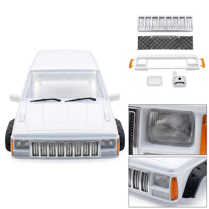 1/10 RC Crawler Hard Body Shell, 313mm Cherokee-Style, SCX10/TRX4 (White, SUV) - color: White