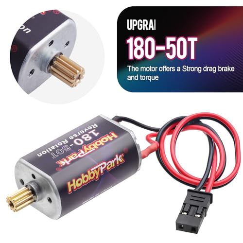HobbyPark High Torque 180 50T Brushed Motor with 11T Pinion Gear for Traxxas TRX4M Upgrades 1/18 RC Crawler Car Aceessories