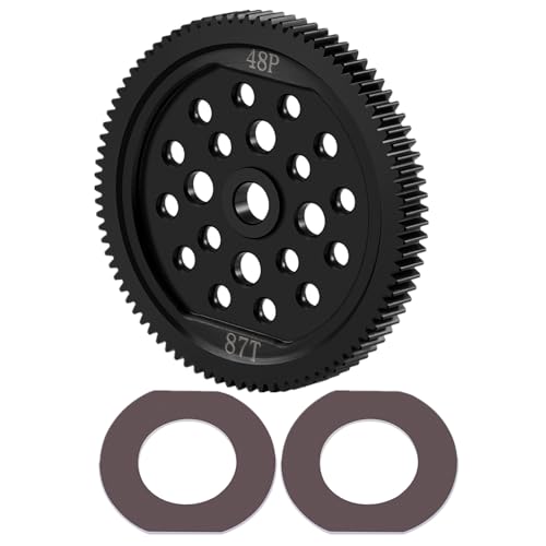 Steel 48P 87T Spur Gear for ECX 2WD Ruckus Axe Brutus Circuit AMP | MT AMP DB AMP Crush K&N Torment Horizon 1/10 RC Car Upgrades Part - size: 87T