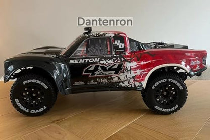 1/10 1/8 Truck Wheels and Tires 12mm 14mm 17mm Hex OD 4.41" RC Short Course Tires for 1:8 1:10 Off Road Truck Car Traxxas Slash 2WD 4×4 Rc4wd Arrma Senton Axial Losi Redcat 4PCS (Green) - color: Green