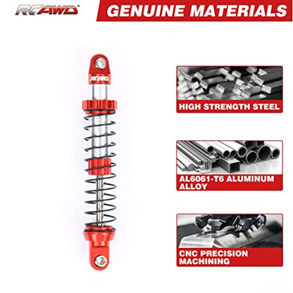 RCAWD for UTB18 Capra RC Shocks Upgrades, Front & Rear Shock Absorber Parts #AXI213004#AXI213000, for Axial 1/18#AXI01002 Red - color: Red