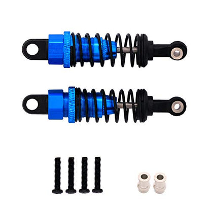 2PCS Alloy Aluminum Shock Absorber Replacement Compatible with WLtoys 1/18 RC Car A949 A959 A969 A979 K929 A959-b A969-b A979-b K929-b Metal Upgrade Accessories (Blue)