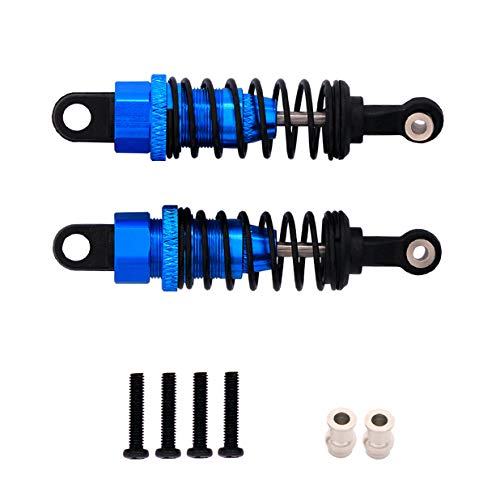 2PCS Alloy Aluminum Shock Absorber Replacement Compatible with WLtoys 1/18 RC Car A949 A959 A969 A979 K929 A959-b A969-b A979-b K929-b Metal Upgrade Accessories (Blue)