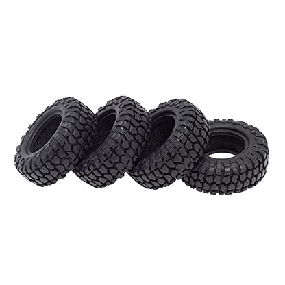 4PCS 48mm 1.0 Tires Tyre for 1/24 RC Crawler Car Axial SCX24 90081 AXI00002 Upgrade Parts