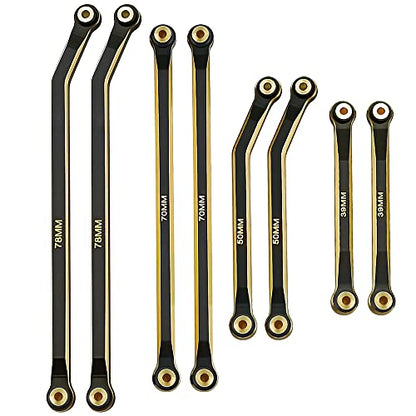 Aluminum Heightened Link Steering Link Set, Black | For 1/24 Axial SCX24 AXI00005, RC Crawler Car