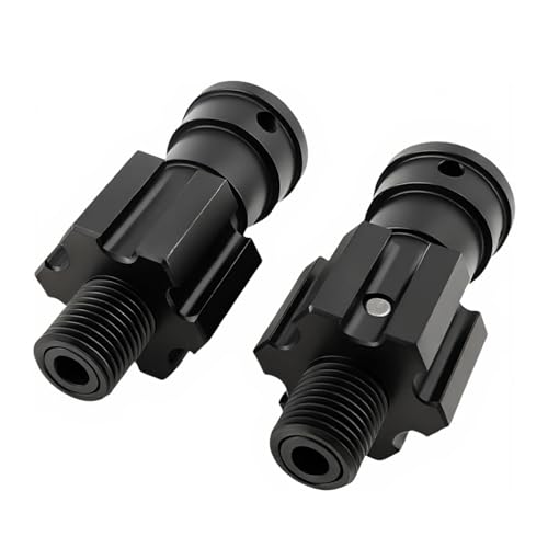 10mm Aluminum Widened Wheel Hex Nut & Axle Set for 1/5 X-MAXX 8S (Black) | 77086-4,7768 7756,Upgrade Parts,High Strength,CNC Machined,Precision Fit,Wear Resistant,Heavy Duty - color: Black