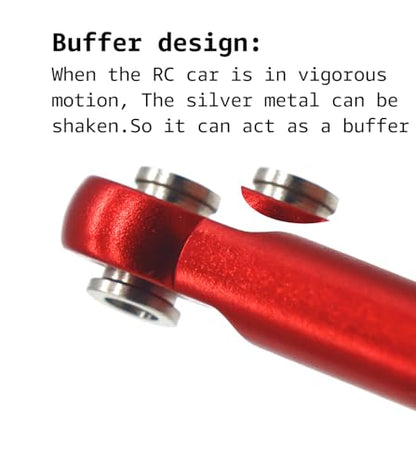 Aluminum Alloy RC Turnbuckles Camber Links Upgrade Parts Fits for Traxxas 1/10 RC Slash 4x4/2WD/Hoss 4X4 VXL/2WD/Rustler 4X4 VXL/2WD/Stampede 2WD (Red) - color: Red