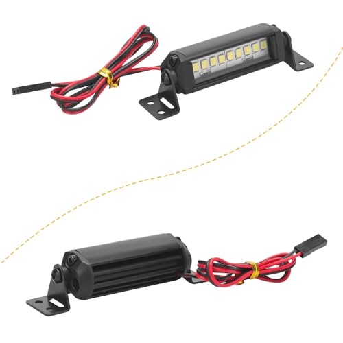 RC Light Bar 10 LED, daitoku 2.16 Inch Aluminum RC LED Lights Kit for Axial SCX10 Traxxas TRX4 TRX4M Arrma Senton Redcat GEN7 1/10 1/18 Crawler