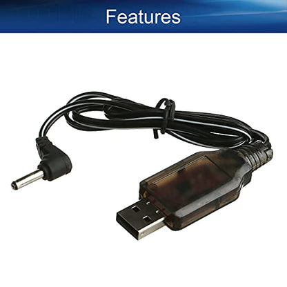 USB Charging Cable 3.5 mm DC Elbow for RC Car 7.2V 250mA Ni-MH Ni-CD Battery