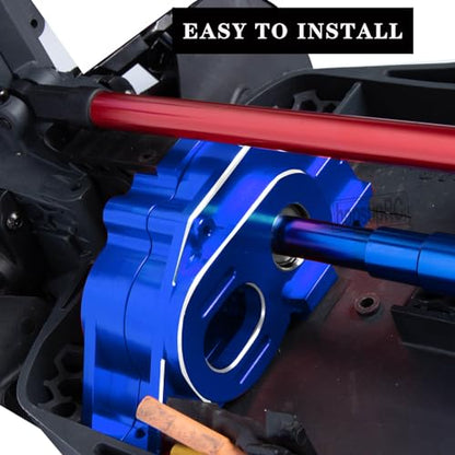 Center Gearbox Transmission Case Upgrades Part for 1/8 Mojave 4X4 4S BLX,Aluminum Gearbox Differential Housings Hops Up,Navy Blue - color: Blue