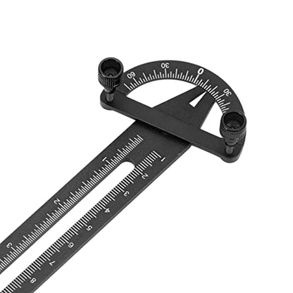 RC Absorber Measuring Tool, Aluminium Alloy Shock Absorber Balance Measurement Tool Adjustable Wheel Height Camber Gauge for RC Car (17 X 6cm / 6.69 X 2.36in)(Black)