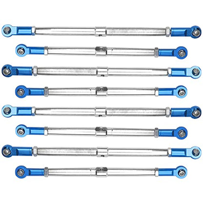 Steel Toe Links Push Rod Steering Links Turnbuckle Rod 5319X 5338R Compatible with Traxxas 1/10 EREVO 2.0 E-Revo Revo Summit RC Upgrade Parts