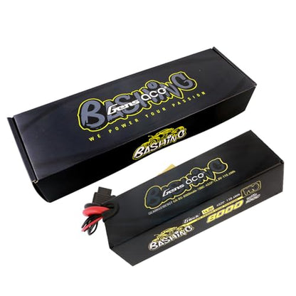 Gens ace 8000mah 4S2P 100C 14.8V G-Tech Bashing Pro Lipo Battery Pack with EC5 Plug(2 Pcs) - size: 4S2P 8000mAh