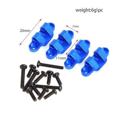 Aluminum Lower Pull Rod Fixed Mount RC Upgraded Parts for LOSI 1/18 Mini LMT 4X4 Brushed Monster Truck RTR-LOS01026 RC Car, Blue - color: Blue Lower Rod Fixed Mount