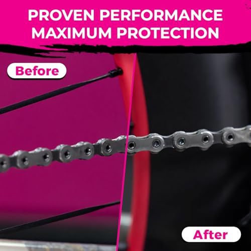 Muc-Off Chain Wet Lube 120ml 2-Pack | Biodegradable Bicycle Chain Lubricant Wet | Reduces Friction & Extends Chain Life | Wax-Based Formula Repels Water | Suitable for MTB & Road Bikes - size: 120mL (Pack of 02)
