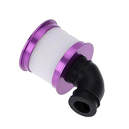 Aluminum Capped Air Filter Element Sponge 04104 Upgrade Parts Compatible with HSP Traxxas Himoto Redcat RC 1/10 Nitro Truck Buggy (Purple)