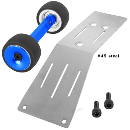 RC Upgrade Parts Steel Wheelie Bar for 1/16 Mini Maxx 4WD RTR Brushless Monster Truck (#107154-1),Tail Wheel Head up Wheel Hop Ups,Navy Blue(1 PCS - color: Navy Blue-(1 Pcs）