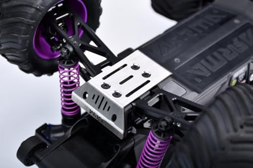 GPM Stainless Steel Front/Rear Chassis Skid Plates 1mm for ARRMA 1/16 Quake Grom Gorgon Grom RC Crawler, Undercarriage Armor Upgrade Parts