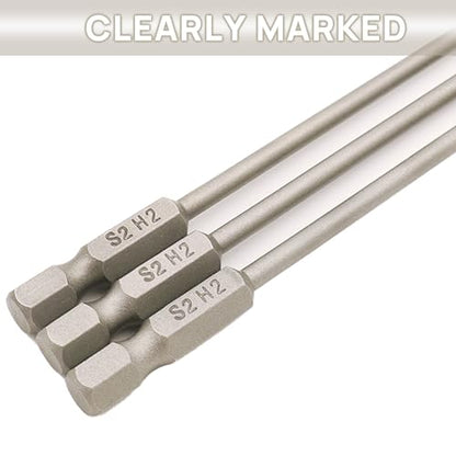 RC Hex Bit 2mm for Electric Screwgun/Power Drill(3pcs Hex 2mm) | 6 Inch Power Bits,Hex Head Allen Wrench Drill Bit Set,Professional Grade ¼ Inch Hex Shank for Screwdrivers,High Quality Steel - size: 2MM * 3PCS