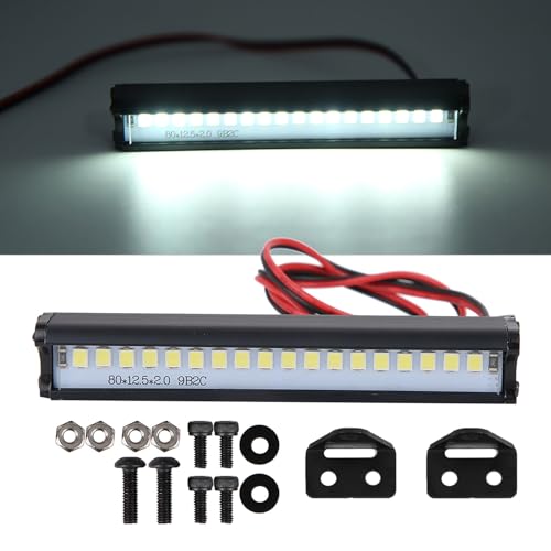 RC LED Light Bar Roof Lamp Super Bright Roof LED Lamp Kit Fit for Traxxas TRXX6/ TRXX4 SCX10 1/10 RC Crawler Spare Parts