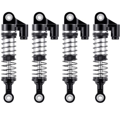RCLIONS RC Car Shocks 53mm Oil Shock Absorber for Redcat Ascent 1/18th TRX4M RC Crawler Car Upgrade Parts (Black) - color: Black