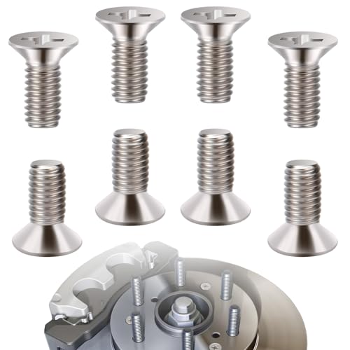 8 PCS Stainless Steel Brake Disc Rotor Screws, Disc Brake Fixing Screw | Brake Disc Rotor Screws for Front and Rear, 93600-06014-0H, Compatible with Honda, Acura, Hyundai and Kia Models