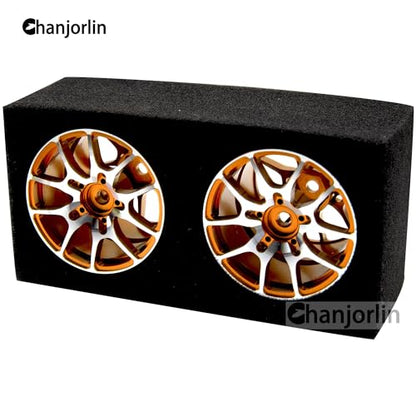 1/10 RC On Road Drift Wheels Rims Hex 12mm Metal Rally Racing Hubs for 1:10 Scale Touring Street Car Tires Tyres Tamiya TT01 TT02 HSP 2S 3S Brushless HPI KYOSHO XV02 XV01 4PCS (Glod) - color: Glod