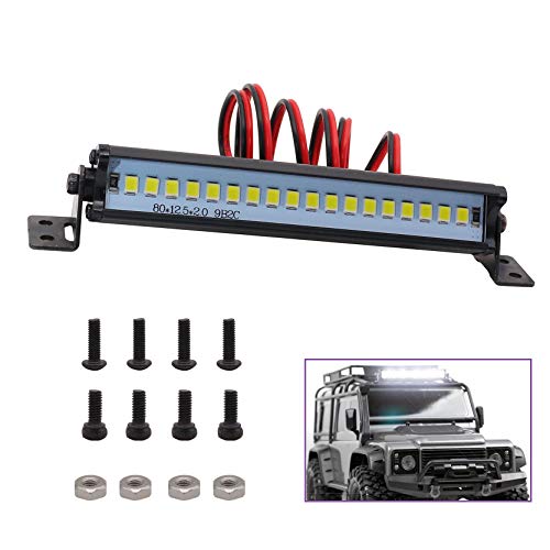 18 LED RC Light Bar Roof LED Lamp Kit Compatible with traxxas TRX-4 Axial SCX10 Tamiya HPI Losi HSP RC Crawler Truck,83mm / 3.27"