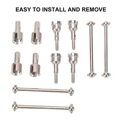 RC Dog Bone Drive Shaft,RC Dogbone Adapter Diff Cup Joint Axle as RC Car Truck Parts Replacement,RC Diff Cup Joint for A949 A959 A969 A979 K929 and Other 1/18 RC Car(Silver)