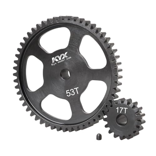 KYX Racing Hard Steel Transmission Spur Gear Set Upgrades Parts Accessories for 1/10 RC Car Axial RBX10 RYFT