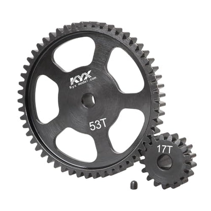 KYX Racing Hard Steel Transmission Spur Gear Set Upgrades Parts Accessories for 1/10 RC Car Axial RBX10 RYFT