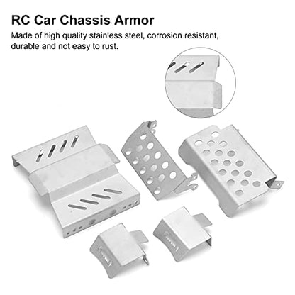 SUNGOOYUE RC Crawler Chassis Guard Board, High Performance RC Stainless Steel Armor Plate Suitable for 1/10 GEN8 Climbing Car