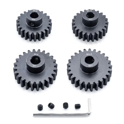 M1.5 Pinion Gear 22T 23T 24T 25T 8mm Shaft Steel Motor Gear Set for 1/5 1/6 1/7 1/8 1/10 Tra-xxas Arrma HSP HPI AXIAL LOSI RC Car Brushed Brushless Motor - size: 22T 23T 24T 25T